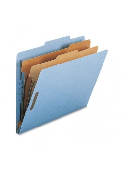 Nature Saver Classification Folder, NATSP17205, Light Blue, Letter size, 2 fastener capacity, 2 dividers, Box of 10